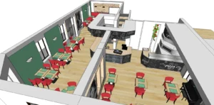 rénovation intérieure du restaurant "Le coquelicot"à Talange en Moselle