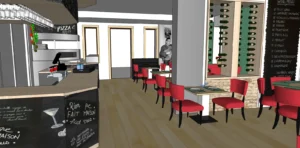 rénovation intérieure du restaurant "Le coquelicot"à Talange en Moselle